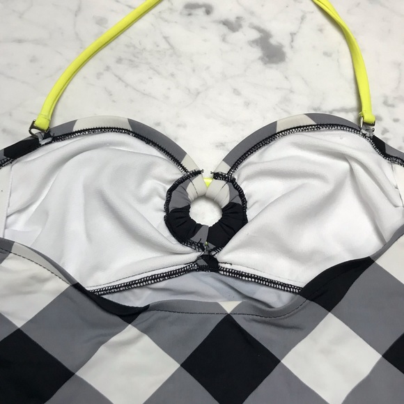 Target Black White Check Print Tankini Swim Top - Picture 6 of 6